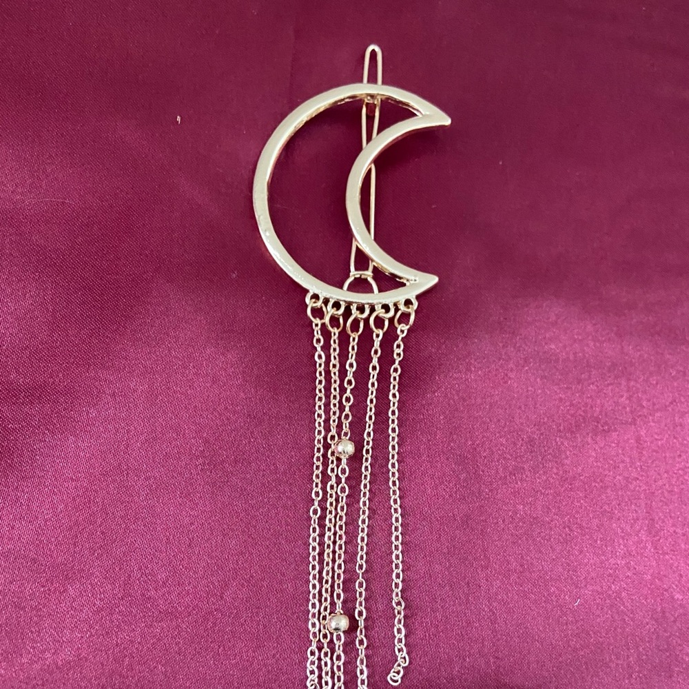 💕Last one Moon Tassels Drop Hair Pins Hair Clip - Picture 3 of 7
